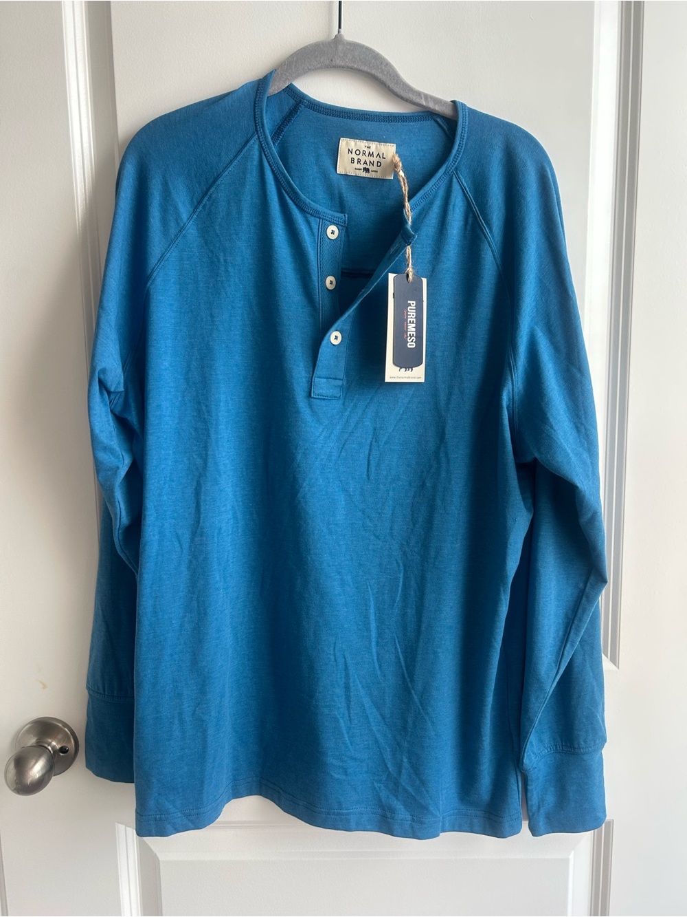 The Normal Brand Blue Henley Shirt